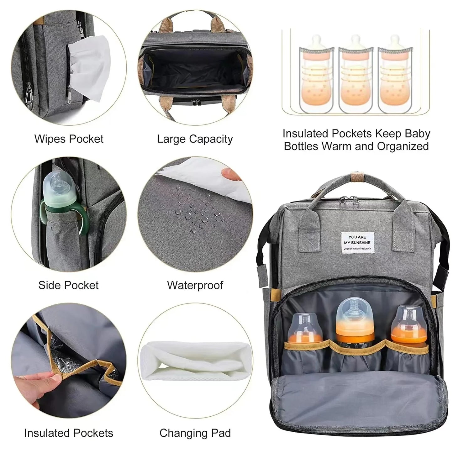 The Serenity 3-in-1 Diaper Backpack