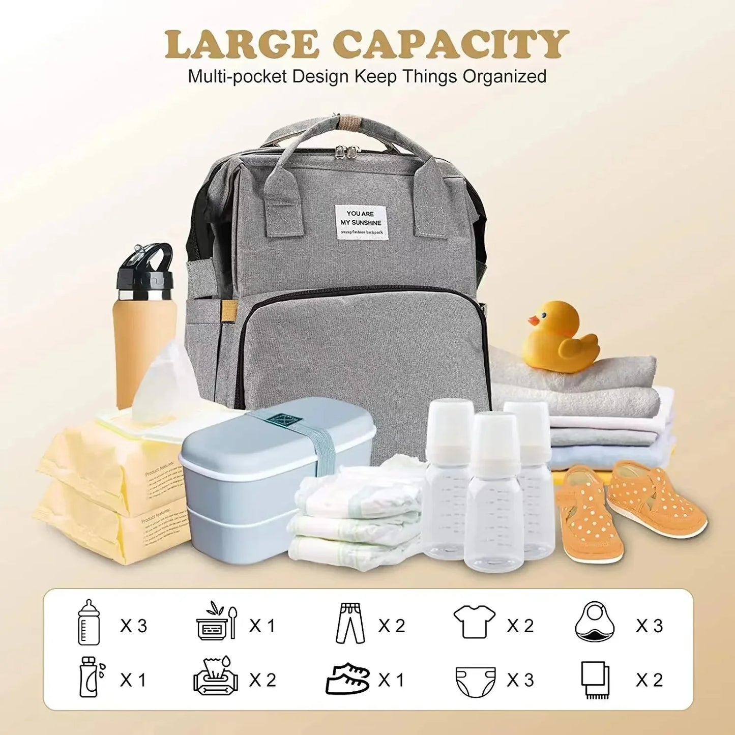 The Serenity 3-in-1 Diaper Backpack