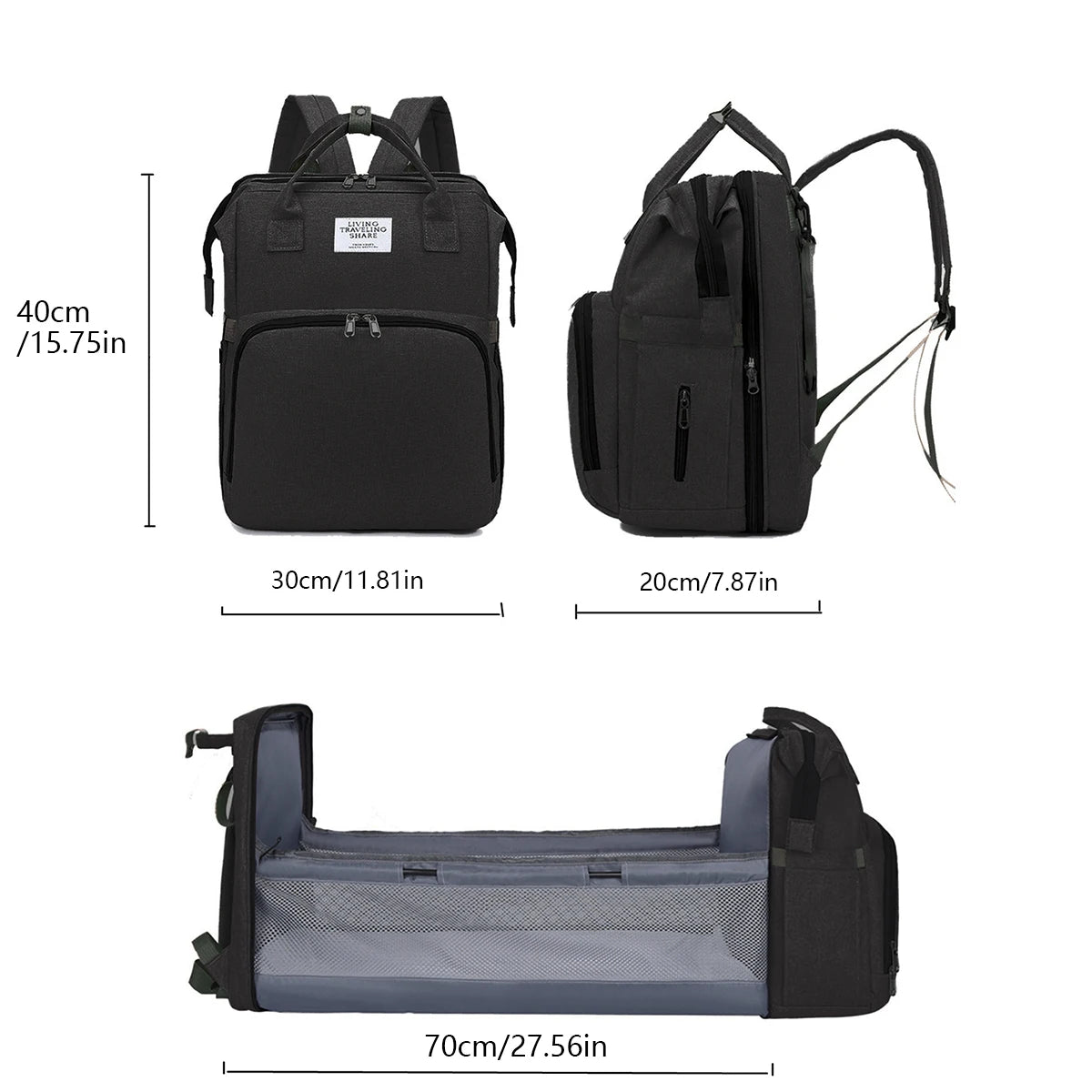 The Serenity 3-in-1 Diaper Backpack